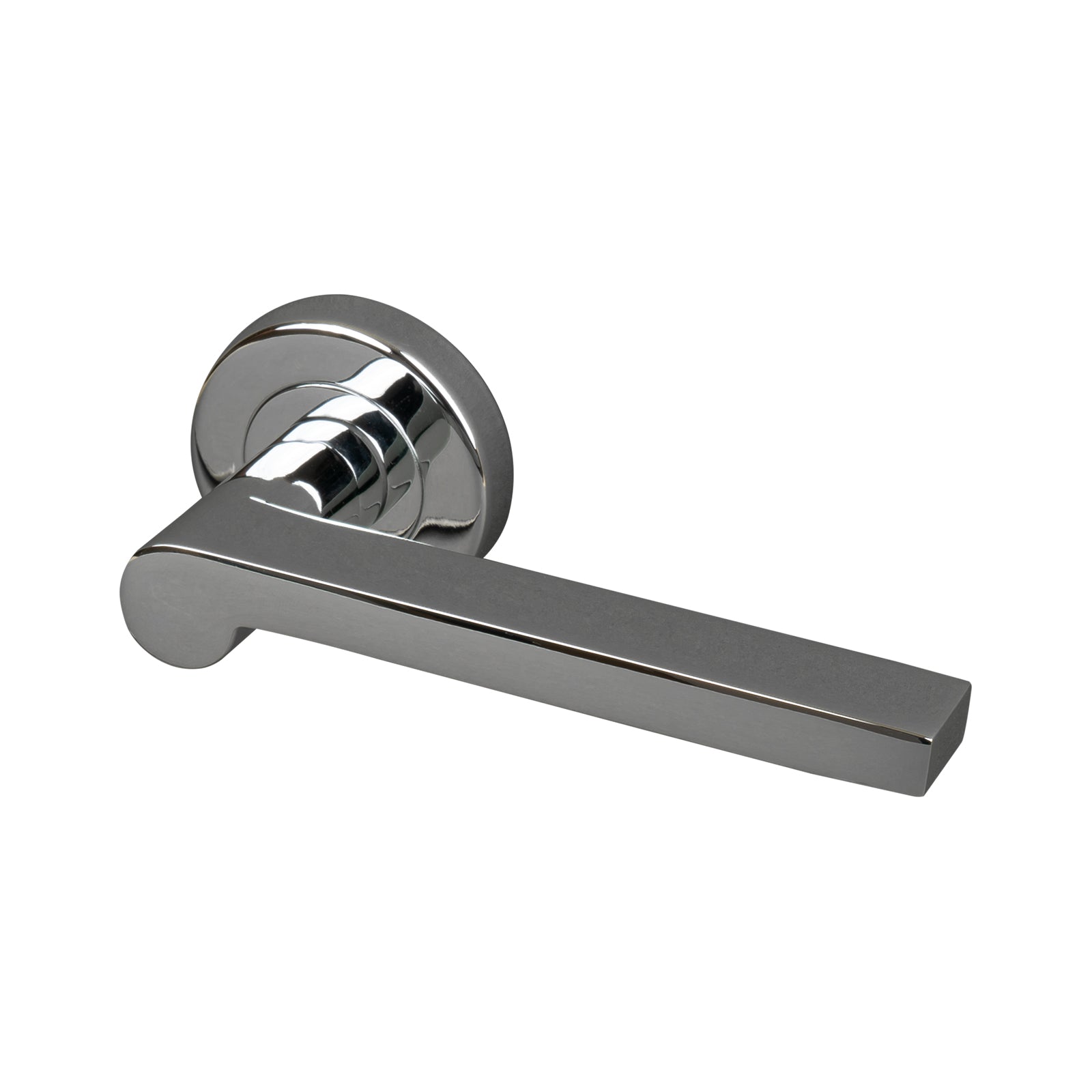 chrome lever on rose handles, bathroom handle SHOW