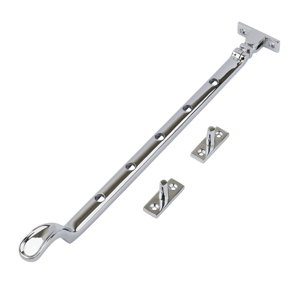 polished chrome 12 inch spoon end window stay SHOW