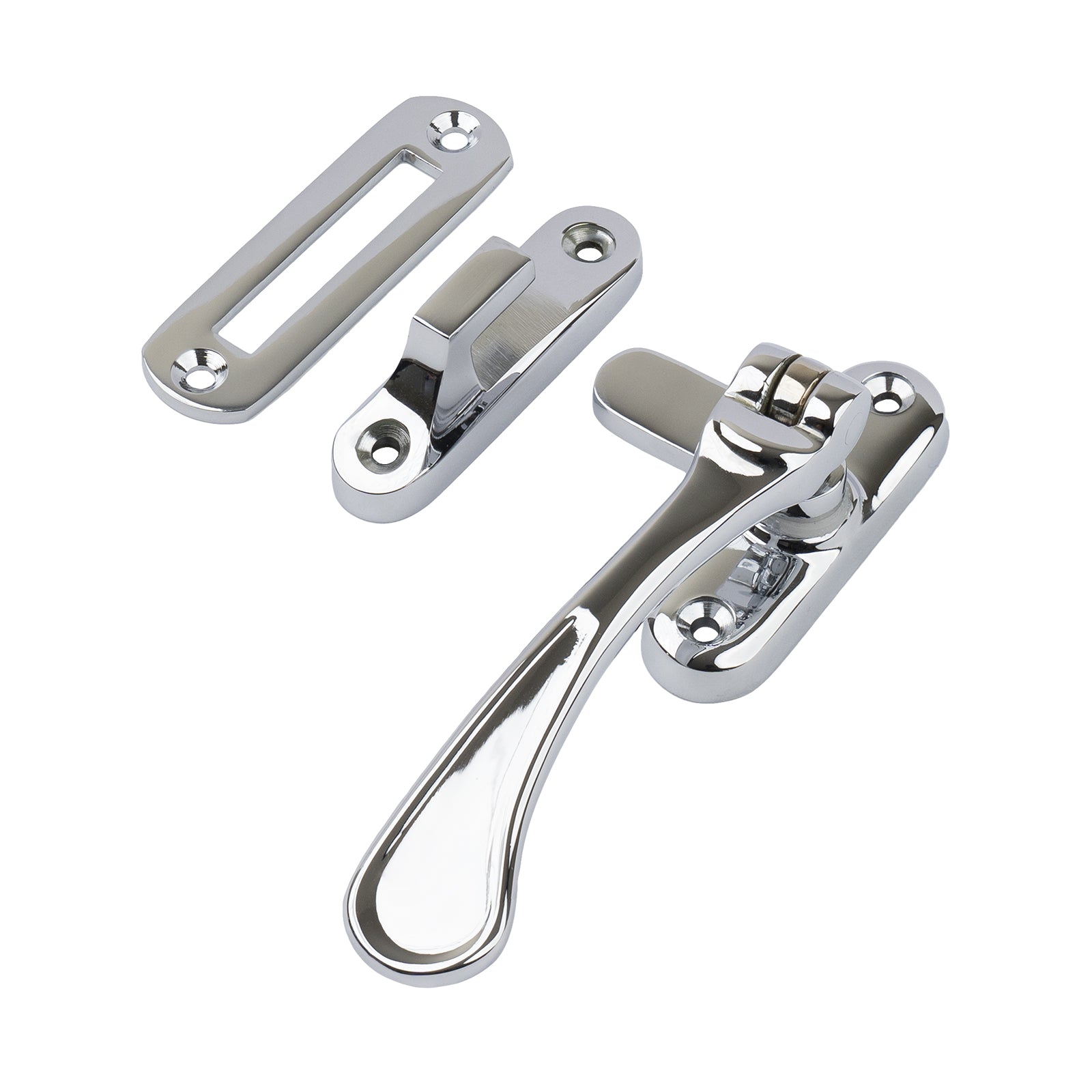 polished chrome window fastener SHOW