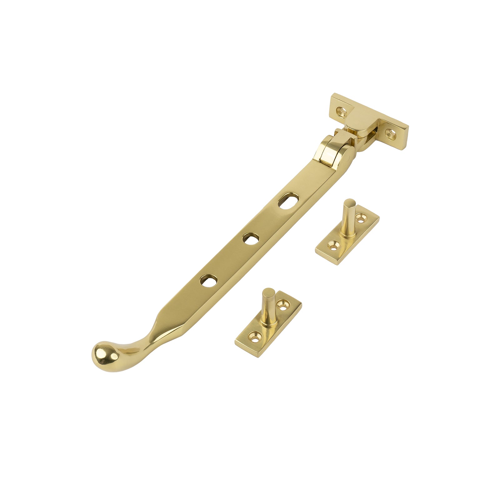polished brass 8 inch ball end casement window stay SHOW