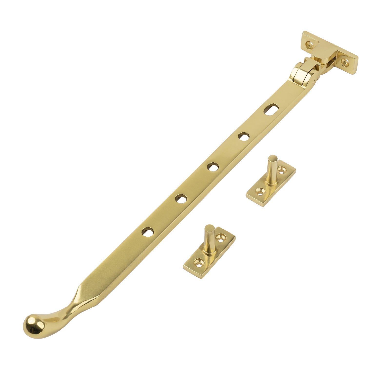 polished brass 12 inch ball end casement window stay SHOW