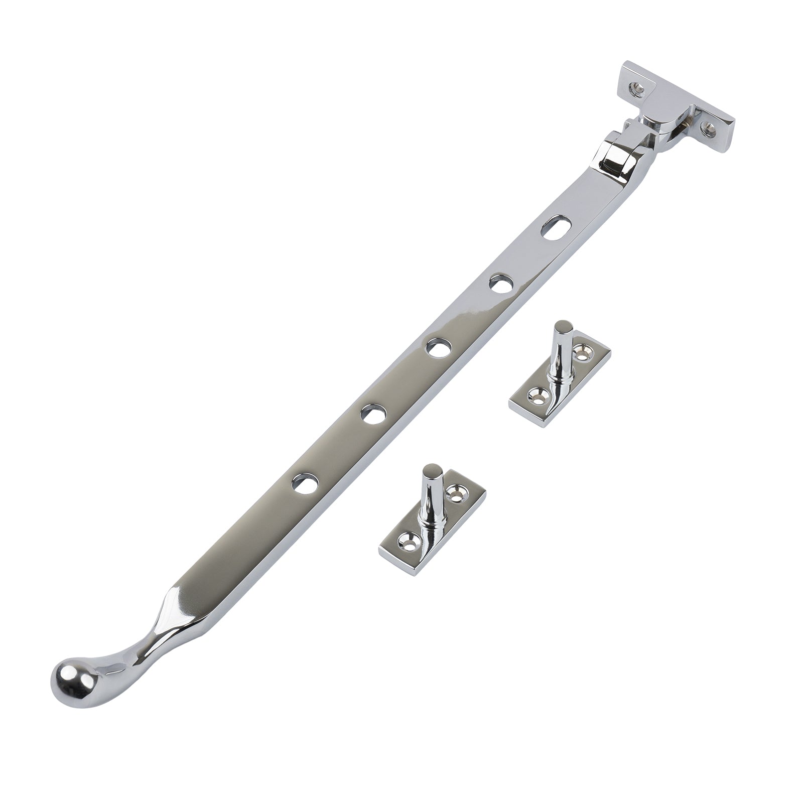 polished chrome 12 inch ball end casement window stay SHOW