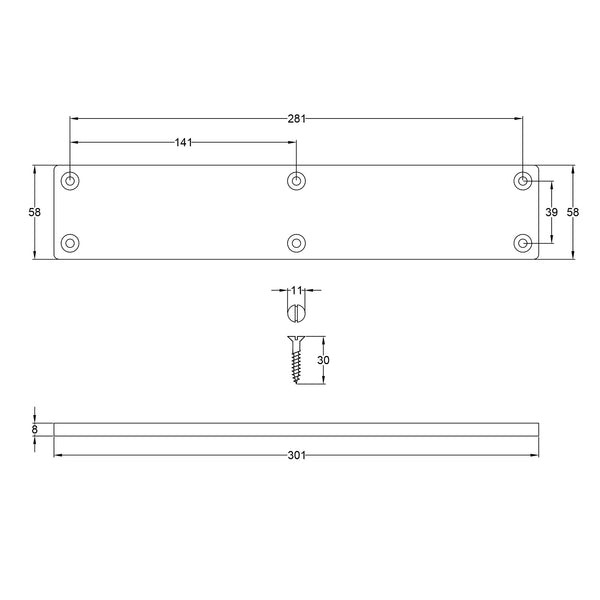 Drawing of wooden finger plates SHOW