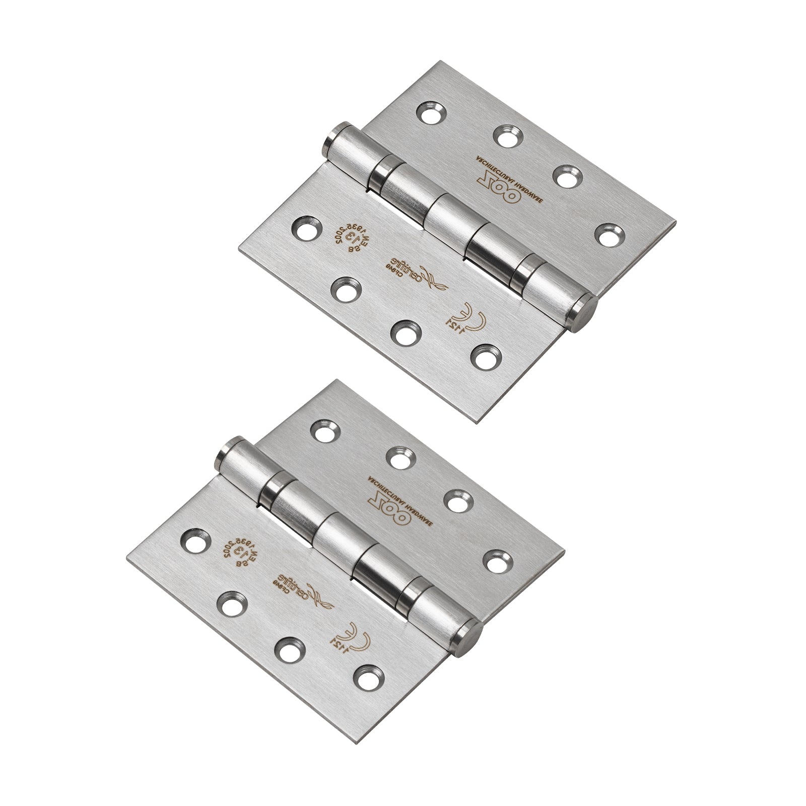 Wide ball bearing hinges 4 inch, fire rated door hinges, grade 13 stainless steel