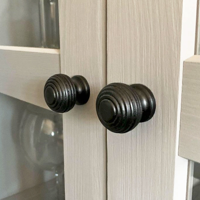 ebonised black beehive cabinet knobs SHOW