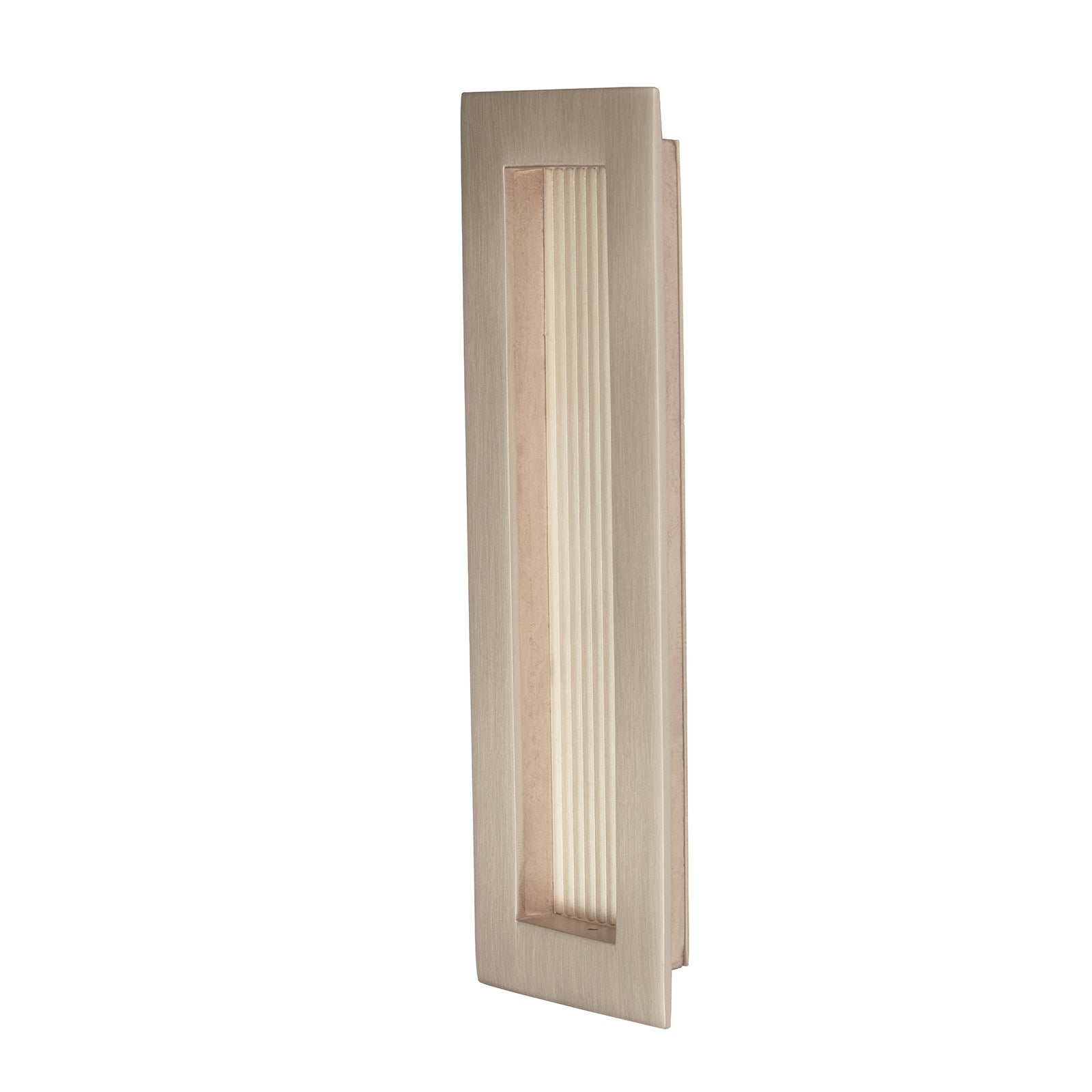 geometric flush pull handle, satin nickel sliding door pull