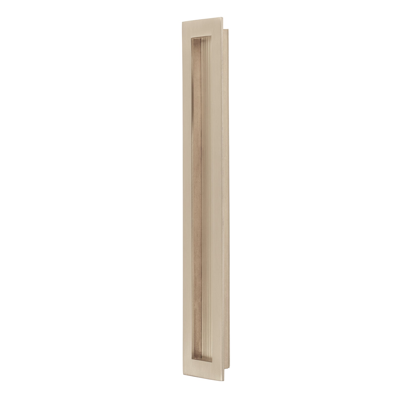 long rectangular flush pull handle for pocket doors