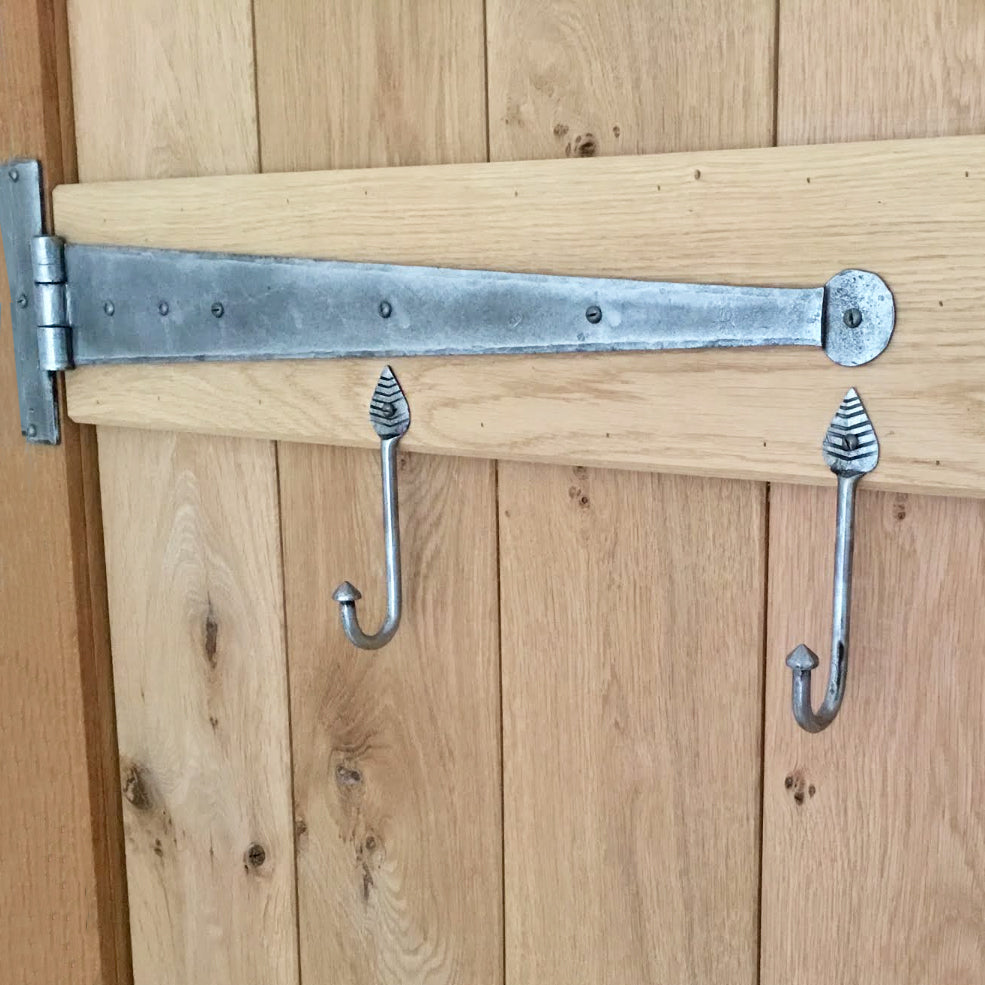 hand forged hooks on back of door SHOW